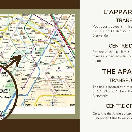 Prox.Gare Montparnasse-Galeries Lafayette! 4Pers. Apartment Paris Exterior foto